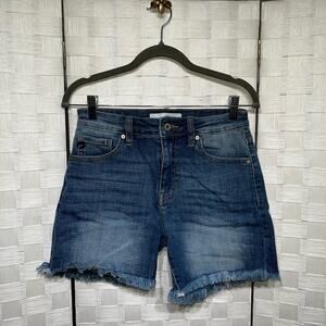 KanCan Womens High Rise Distressed Jean Shorts Size Medium Boho Casual Spring